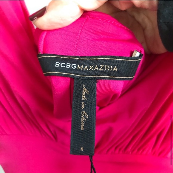 NWOT Ruched pink BCBG Maxazria dress - Picture 5 of 5